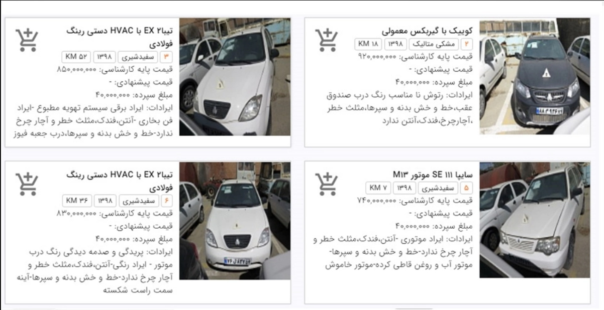 نحوه خرید خودرو در سامانه مزایده سایپا